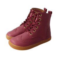 LET`S ROCK Stiefel wine red nappa leather laces Weite/W