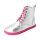 LET`S ROCK Stiefel silver nappa leather zipper laces Weite/W