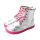 LET`S ROCK Stiefel silver nappa leather zipper laces Weite/W
