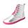 LET`S ROCK Stiefel silver nappa leather zipper laces Weite/W 37