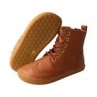 LET`S ROCK Stiefel chestnut nappa leather zipper laces Weite/W