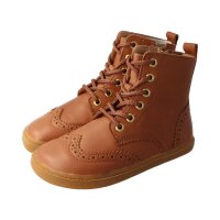 LET`S ROCK Winterstiefel chestnut nappa leather zipper laces Weite/W