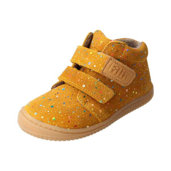 FOXY Halbschuh mult.mustard velours leather wool Klettverschluss Weite/W