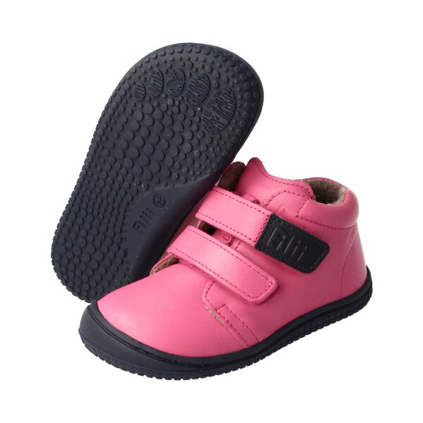 CHAMELIION Halbschuh pink nappa leather fleece Klettverschluss Weite/W 29