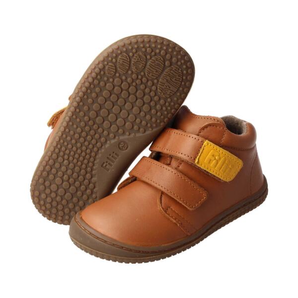 CHAMELIION Halbschuh chestnut nappa leather fleece Klettverschluss Weite/W 26