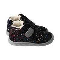WOLFY Halbschuh mult.black velours leather wool velcro Weite/W