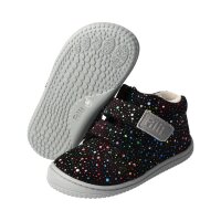 WOLFY Halbschuh mult.black velours leather wool velcro...