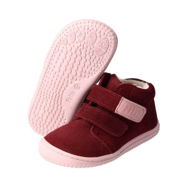 WOLFY Halbschuh berry velours leather wool Klettverschluss Weite/W 26
