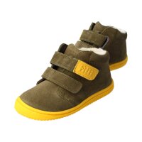 WOLFY Halbschuh khaki velours leather wool Klettverschluss Weite/W