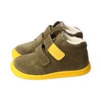 WOLFY Halbschuh khaki velours leather wool Klettverschluss Weite/W