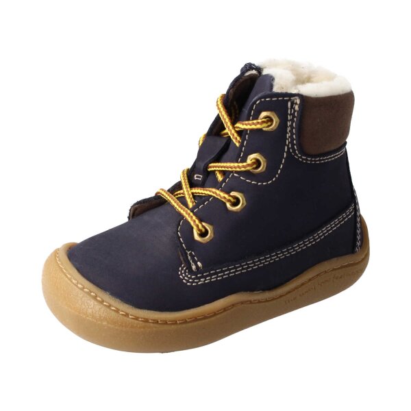 TIMBII Winterstiefel TEX-Membrane navy nubuk leather wool zipper Weite/W