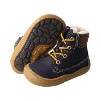 TIMBII Winterstiefel TEX-Membrane navy nubuk leather wool...