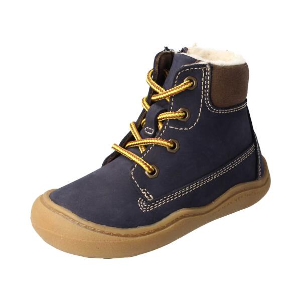 TIMBII Winterstiefel TEX-Membrane navy nubuk leather wool zipper Weite/W 26