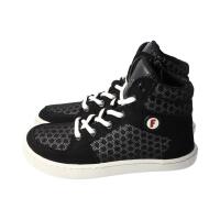 CHAMPI Sneaker/ Turnschuh black/white 12.0 textil zipper laces Weite/W 30