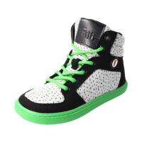 CHAMPI Sneaker/ Turnschuh black/green 12.0 textil zipper laces Weite/W 32