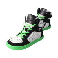CHAMPI Sneaker/ Turnschuh black/green 12.0 textil zipper laces Weite/W 37