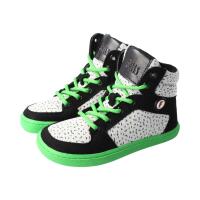 CHAMPI Sneaker/ Turnschuh black/green 12.0 textil zipper laces Weite/W 37