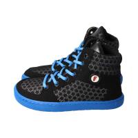 CHAMPI Sneaker/ Turnschuh black/blue 12.0 textil zipper laces Weite/W 30