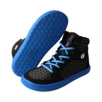 CHAMPI Sneaker/ Turnschuh black/blue 12.0 textil zipper laces Weite/W 34