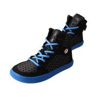 CHAMPI Sneaker/ Turnschuh black/blue 12.0 textil zipper laces Weite/W 37