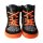 CHAMPI Sneaker/ Turnschuh black/orange 12.0 textil zipper laces Weite/W 35