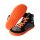 CHAMPI Sneaker/ Turnschuh black/orange 12.0 textil zipper laces Weite/W 38