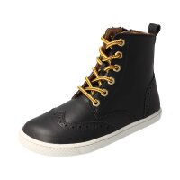 LET`S ROCK Stiefel black vegan textil laces Weite/W 34