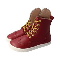 LET`S ROCK Stiefel wine red vegan textil laces Weite/W