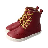LET`S ROCK Stiefel wine red vegan textil laces Weite/W