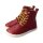 LET`S ROCK Stiefel wine red vegan textil laces Weite/W