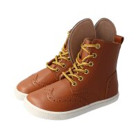 LET`S ROCK Stiefel chestnut vegan textil laces Weite/W
