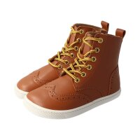 LET`S ROCK Stiefel chestnut vegan textil laces Weite/W