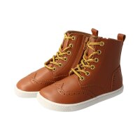 LET`S ROCK Stiefel chestnut vegan textil laces Weite/W
