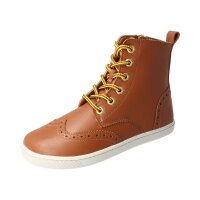 LET`S ROCK Stiefel chestnut vegan textil laces Weite/W 34