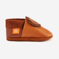 ORANGENKINDER LEO, braun, Bio-Leder, Krabbelschuhe, Hausschuhe, Weite: M+W