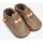 ORANGENKINDER Hausschuhe, Fuchs Motiv naturbraun, Bio-Nappaleder Krabbel/Lauflernschuh Weite: M+W