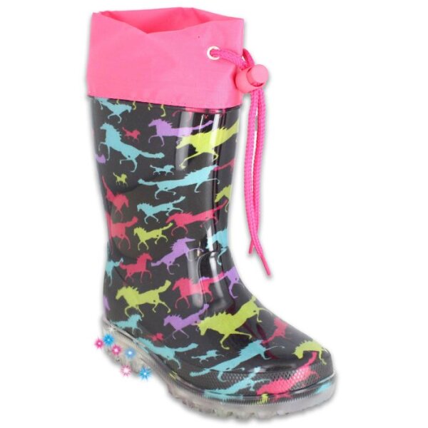 BECK Gummistiefel Blinking Pferd, kein Barfusschuh, multicolor Weite M+W