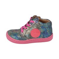 GECK Halbschuh glitter grey velours leather laces Weite/M 22