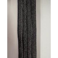 Schnürsenkel Schwarz/Silber Länge: 95 cm