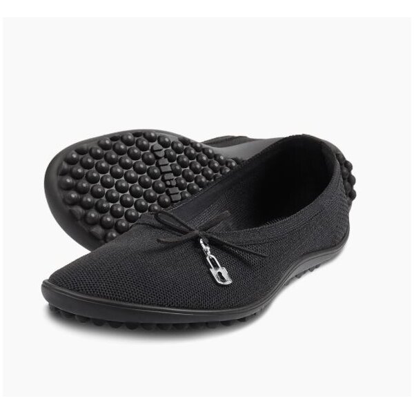 LEGUANO LADY LOOP Ballerina schwarz Weite M+W