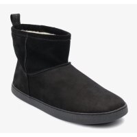 GROUNDIES® COZY BOOT Winterstiefel Nubukleder Schafswolle gefüttert schwarz Weite M 38