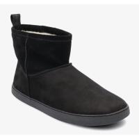 GROUNDIES® COZY BOOT Winterstiefel Nubukleder Schafswolle gefüttert schwarz Weite M 40