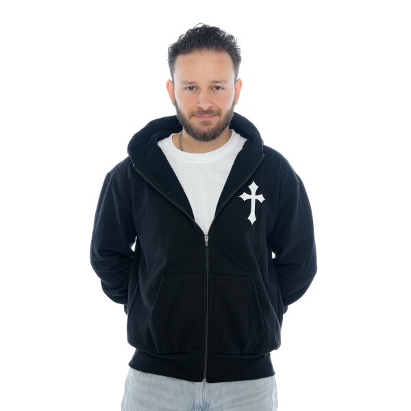 Filii UNISEX: Sweat Zip-Hoodie SAVE BY GOD black