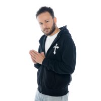 Filii UNISEX: Sweat Zip-Hoodie SAVE BY GOD black