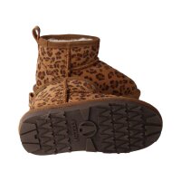 AXELDA VENEZIA Winterstiefel Schlupfstiefel Leopard brown waterproof Weite M