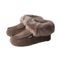 AXELDA LONDON stone Hausschuhe aus Veloursleder mit...