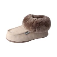 AXELDA LONDON Sand/Stone Hausschuhe aus Veloursleder mit...
