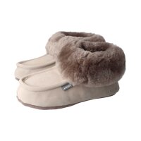 AXELDA LONDON Sand/Stone Hausschuhe aus Veloursleder mit...