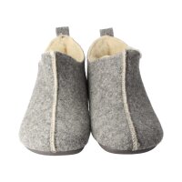 THIES 1856 ® Cozy Sheep Hausschuhe Slipper aus Schaffell grey Weite M+W