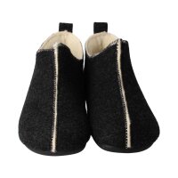 THIES 1856 ® Cozy Sheep Hausschuhe Slipper aus Schaffell dark grey Weite M+W